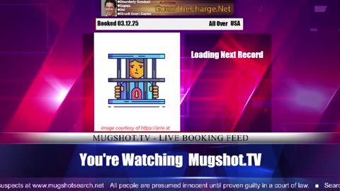 Mugshot TV - Live Arrest Booking Video Stream