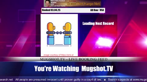 Mugshot TV - Live Arrest Booking Video Stream