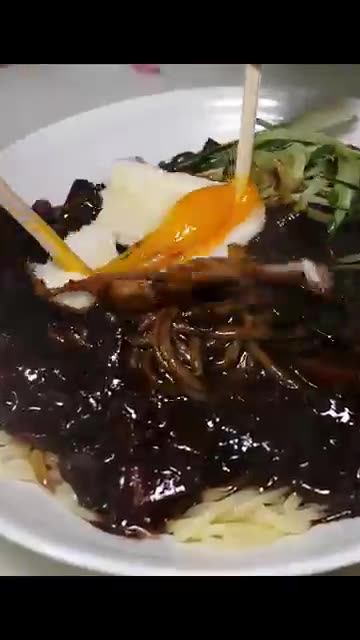 Insane Value?! Busiest Black Noodle Shop in Daegu, Korea! 🍜 Master at Work! #shorts