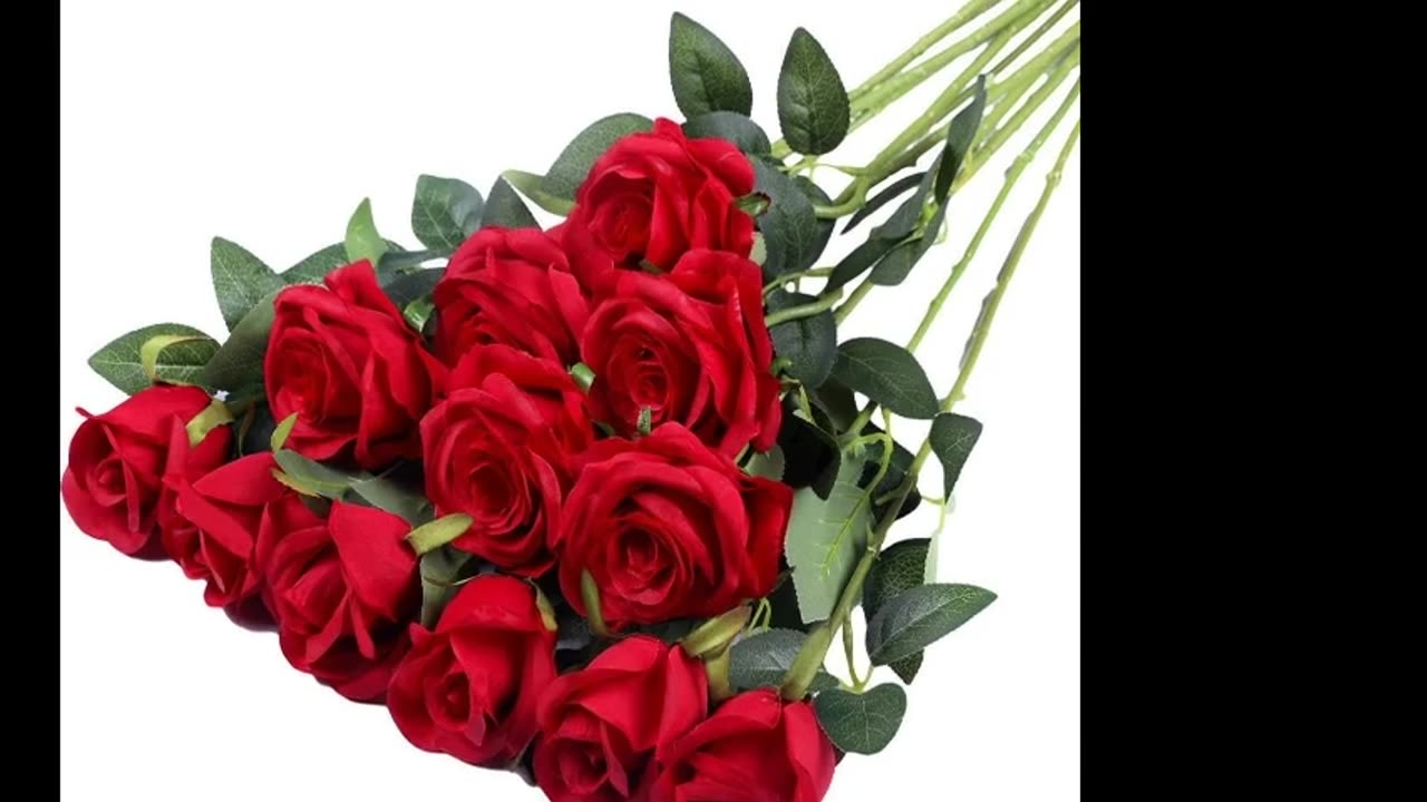 Elegant Artificial Red Roses - Perfect for Weddings, Parties, and Home Décor