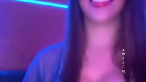 Hot cute girl dancing with flashing shaking