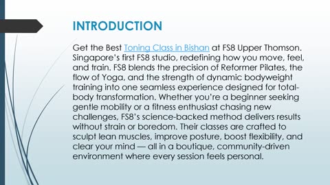 Get the Best Toning Class in Bishan