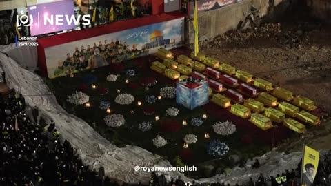1 year on, Hezbollah holds memorial at site where Nasrallah was killed