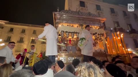 CATANIA - OMAGGIO FLOREALE DI SCHIFANI A SANT'AGATA DURANTE CELEBRAZIONI (05.02.25)