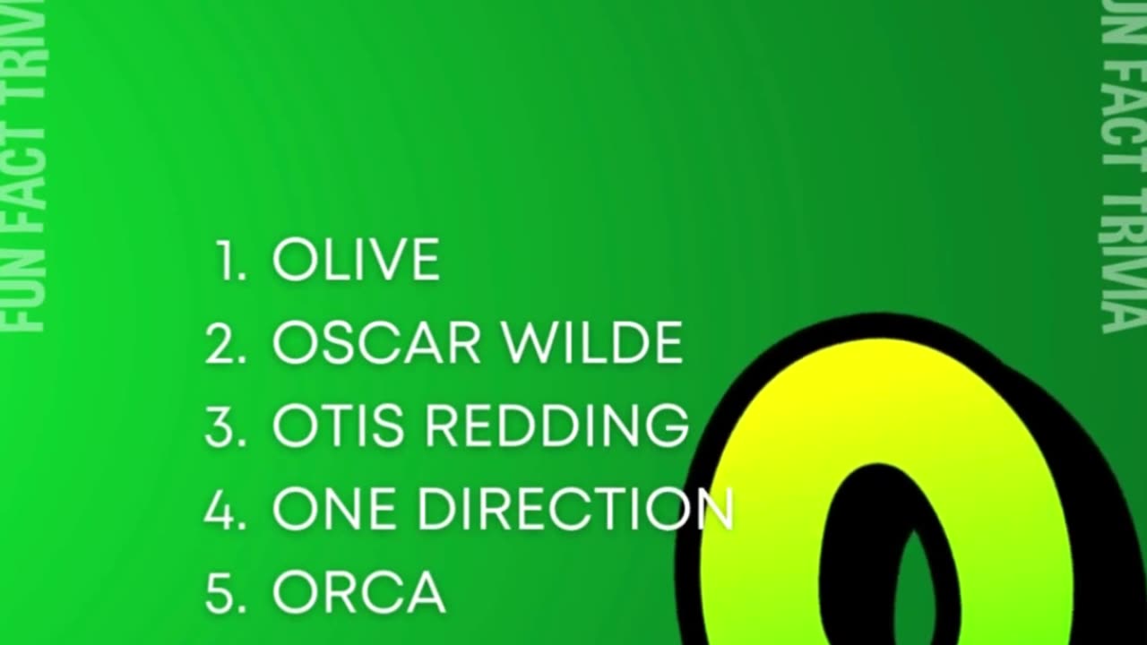 All Quiz Answers start with the letter O - Alpha