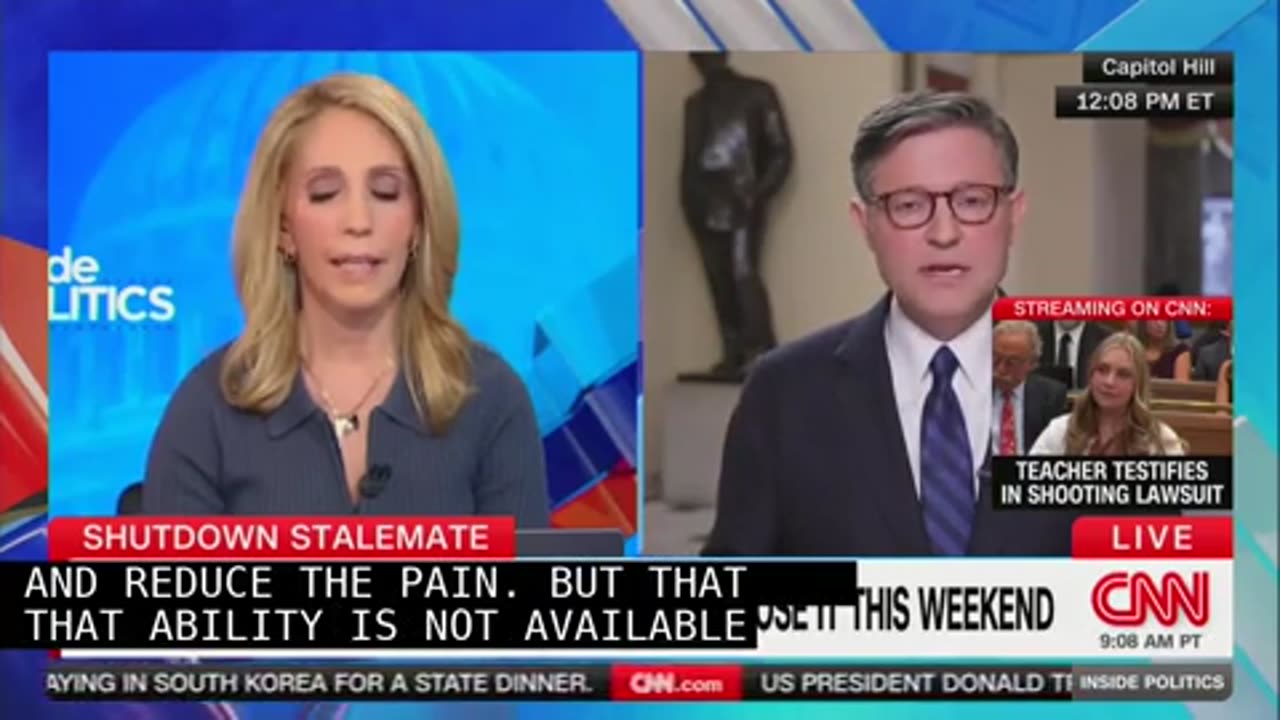 ‘I Reject the Premise!’ Mike Johnson Brawls With CNN’s Dana Bash Over Government Shutdown