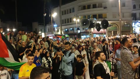 مسيرة شعبية مسيرة الصمود لكسر الحصار عن غزة من طنجة 27 09 2025 إسقاط الفساد