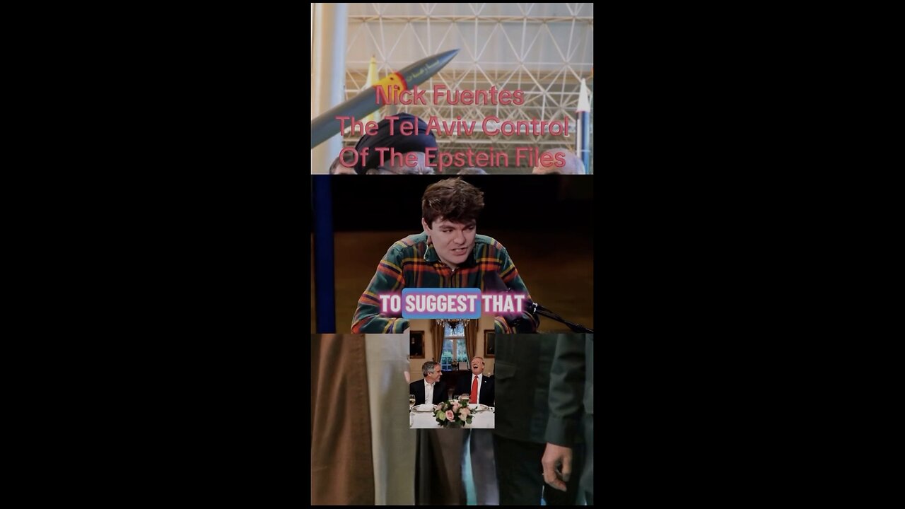 Nick Fuentes ~ Isreal used Epstein Blackmail to get Trump to bomb Iran