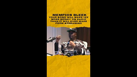 @memphisbleek Your song will make 10x more money on radio than it will ever make from streaming