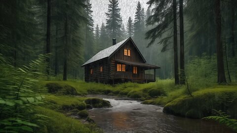 Cozy Cabin Rain Sounds: 8 Hours of Gentle Forest Rain for Sleep & Relaxation