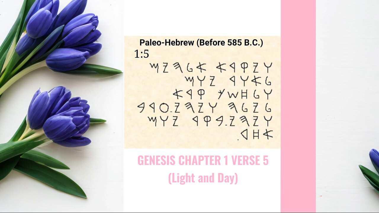 Genesis Chapter 1 verse 5 (Light and Day)
