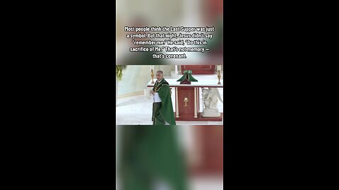 He didn’t say remember me. He said, “Do this in sacrifice of Me.”