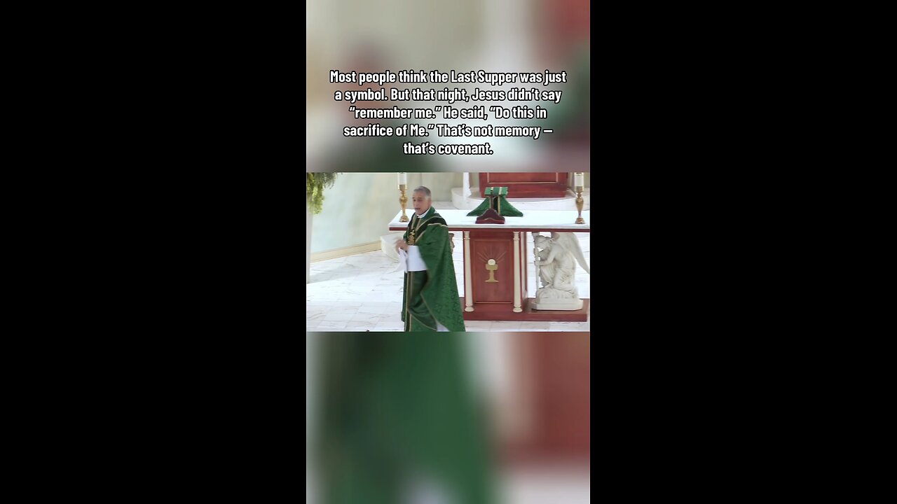 He didn’t say remember me. He said, “Do this in sacrifice of Me.”