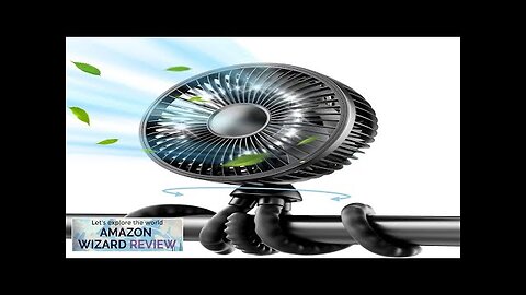 Gaiatop Baby Stroller Fan 4000mAh Oscillating Mini Portable Fan with Light 4 Review