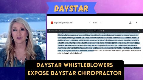 Daystar Whistleblowers Expose Daystar Chiropractor