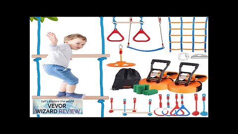 VEVOR Ninja Warrior Obstacle Course for Kids 2 x 60 ft Weatherproof Review