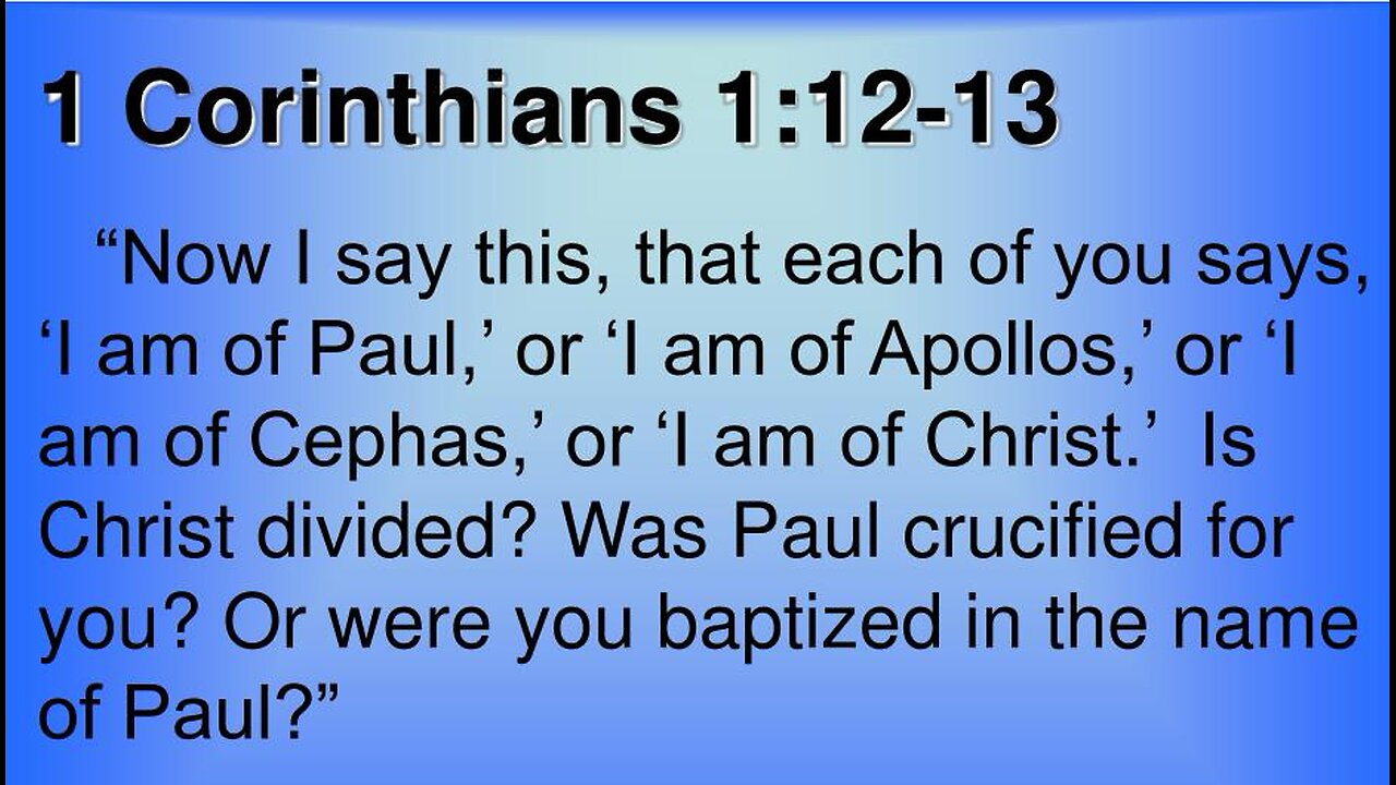 Is Christ Divided?