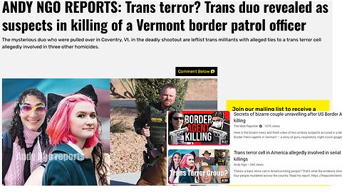 Trans terror - Duo revealed as suspects in killing of a Vermont border patrol officer