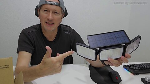AIXPI Solar Lights JY2318A Review: 240 LED Motion Sensor Flood Lights, IP65 With Large Solar Panel!