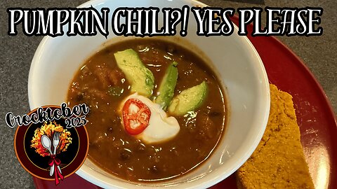 Slow Cooker Pumpkin Chili 🍂 A Cozy Fall Favorite | Crocktober Collab