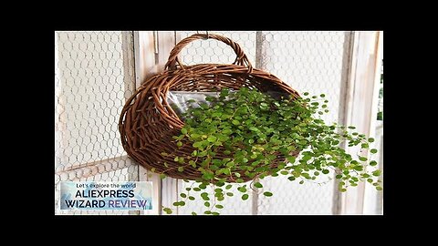 Hanging Planters Woven Storage Basket Wall Mounted Wicker Hanging Basket Home Decor Review