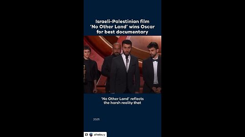 ANTI-ISRAEL FILM WINS OSCAR AWARD BEST DOCUMENTARY! Original content by @alhelou.y Instagram 3-3-25