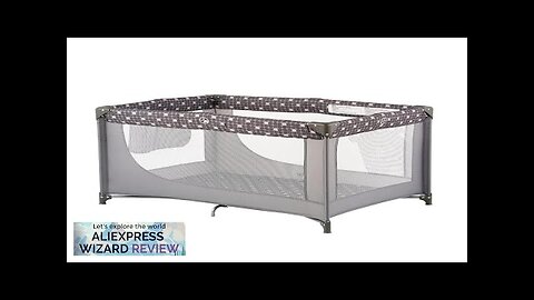 Portable Crib Baby Playpen with Mattress and Carry Bag (Grey) Review