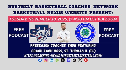 RBCN BASKETBALL NEXUS PRESEASON COACHES' SHOW E6: ZACH MOSS