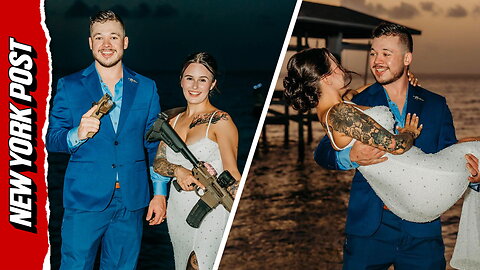Kyle Rittenhouse gets hitched, pictured with bride wielding AR-15