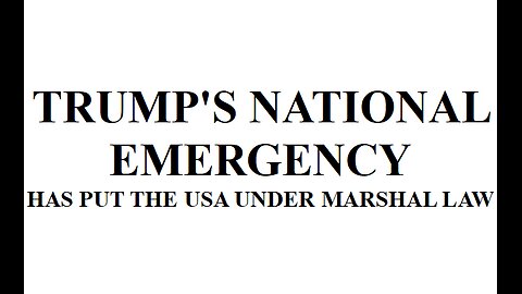 TRUMP'S NATIONAL ECONOMIC EMERGENCY