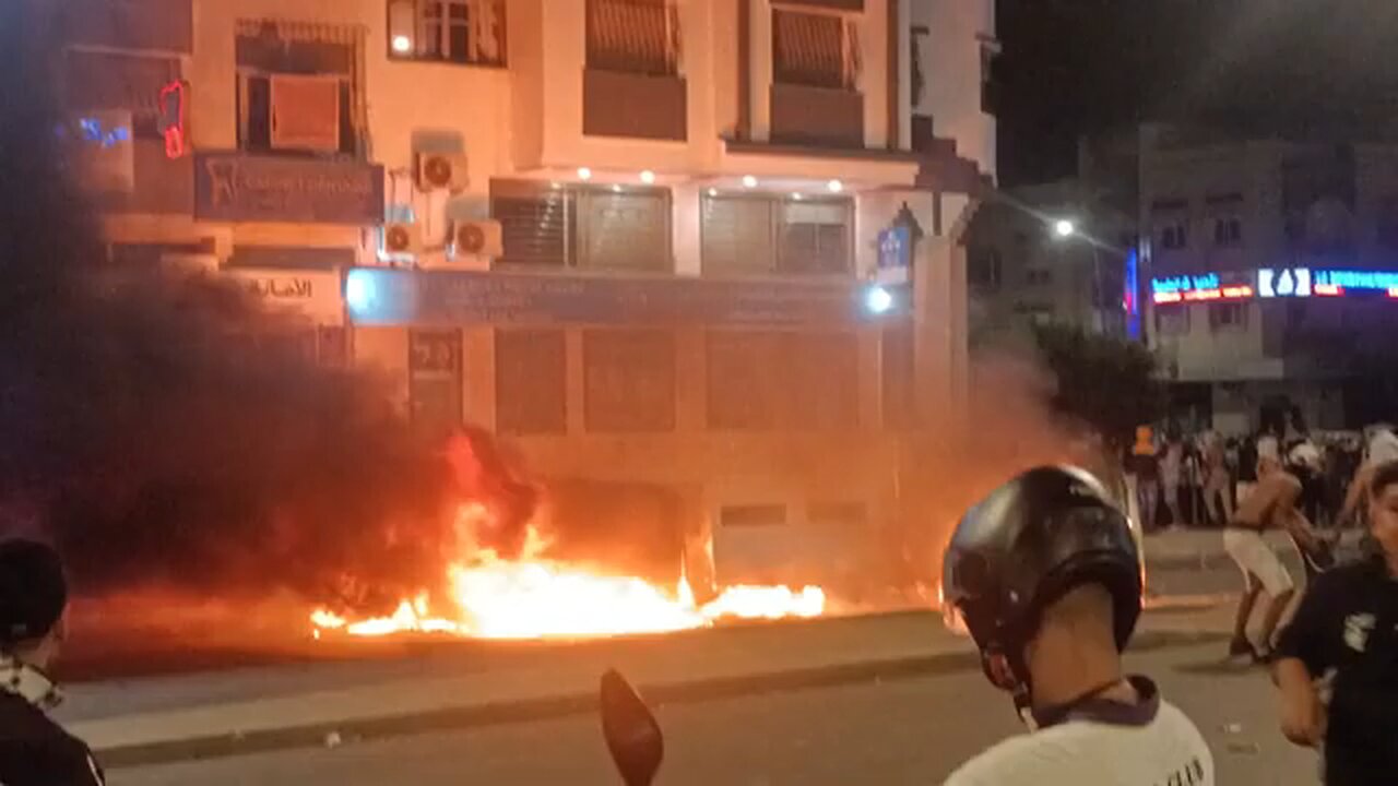 Bank set ablaze, vehicles burned amid fifth day of protests in Morocco