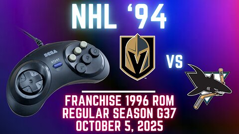 NHL '94 Franchise League (1996) - Knights (NewJerseyKiller) Sharks (Len) {Genesis} Game 37