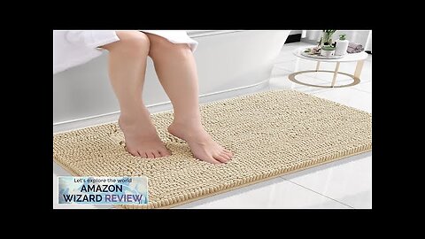 OLANLY Bathroom Rugs 24x16 Extra Soft Absorbent Chenille Bath Rugs Non-Slip Dry Review