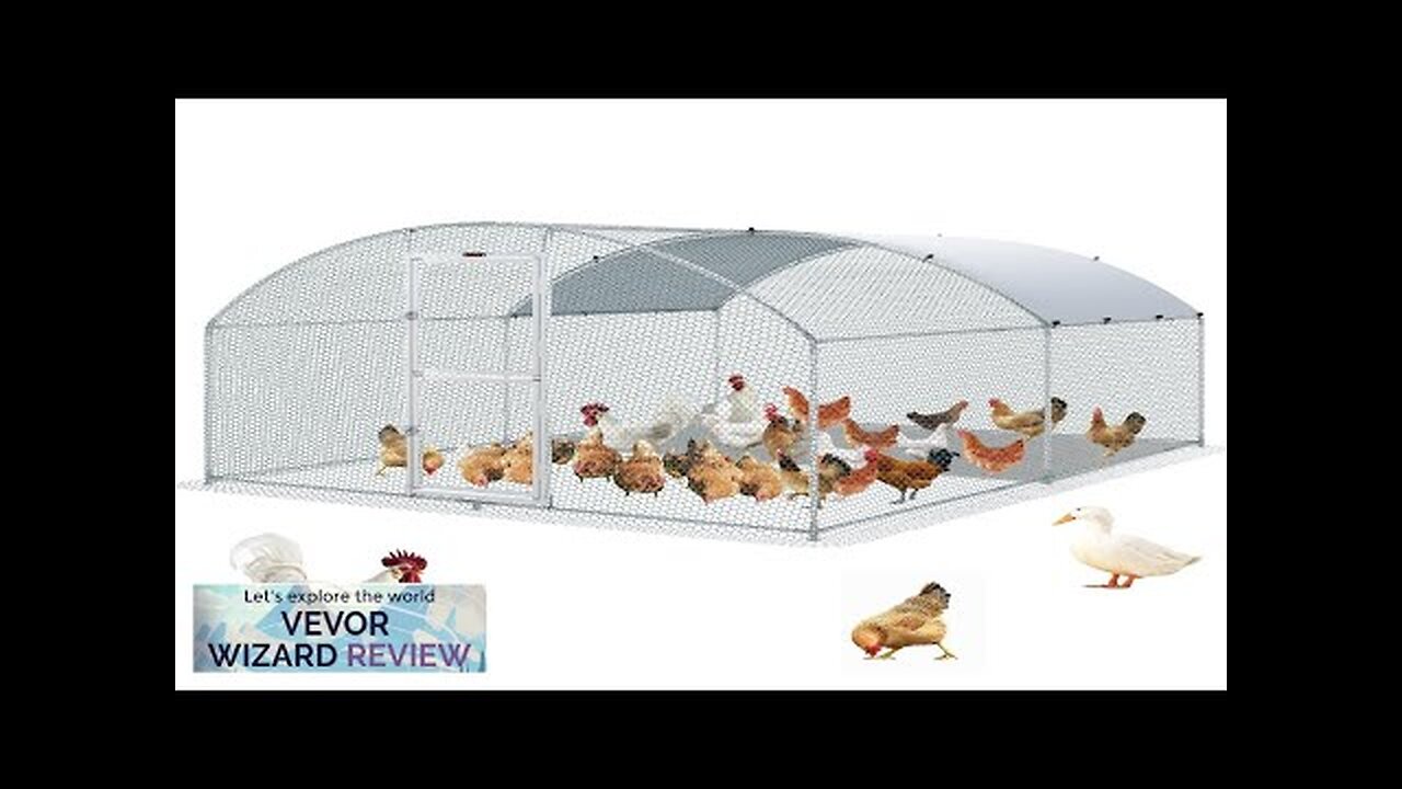 VEVOR Large Metal Chicken Coop with Run Walkin Chicken Coop for Yard Review