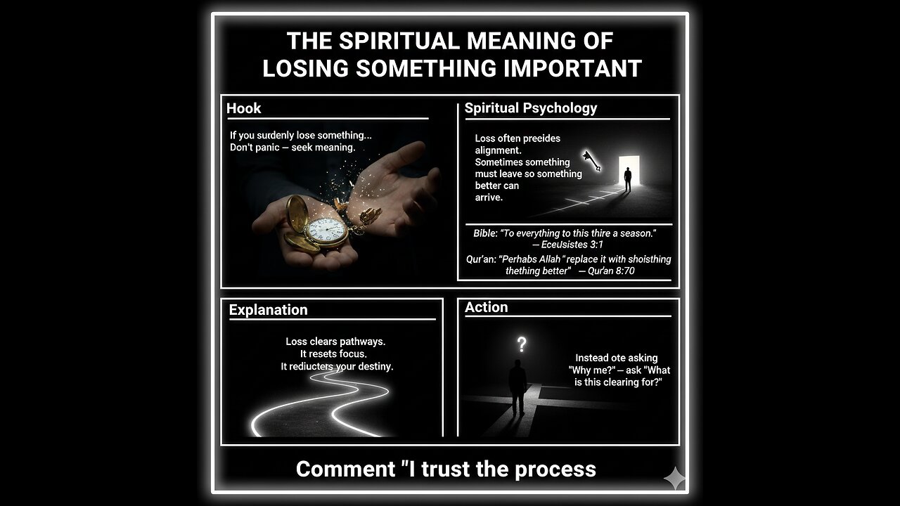 “THE SPIRITUAL MEANING OF LOSING SOMETHING IMPORTANT”