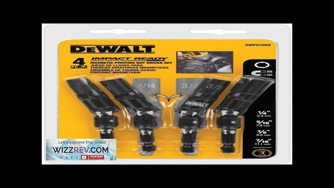 DEWALT DWPVTDRV 4-Piece Impact Ready Pivoting Nutsetters 1/4-Inch 5/16-Inch 3/8-Inch Review