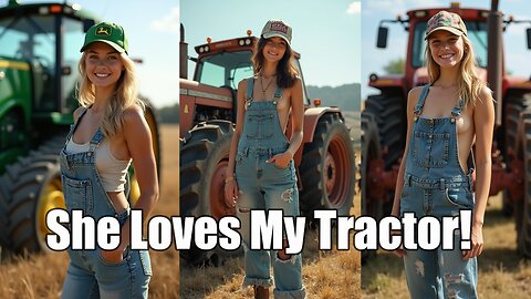 Beautiful Girls with Tractors: She Likes My Tractor - Rural Charm & Power