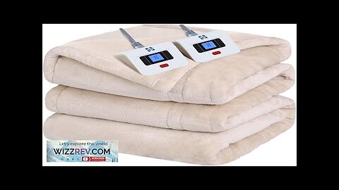 SEALY Electric Blanket King Size Flannel Heated Blanket with 10 Heating Levels Review