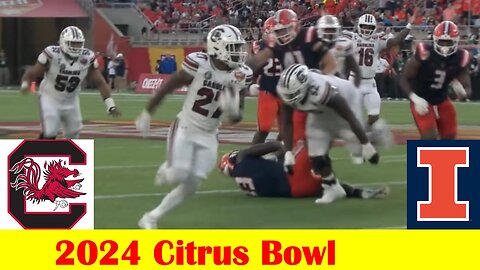 #20 Illinois vs #15 South Carolina Football Game Highlights, 2024 Citrus Bowl