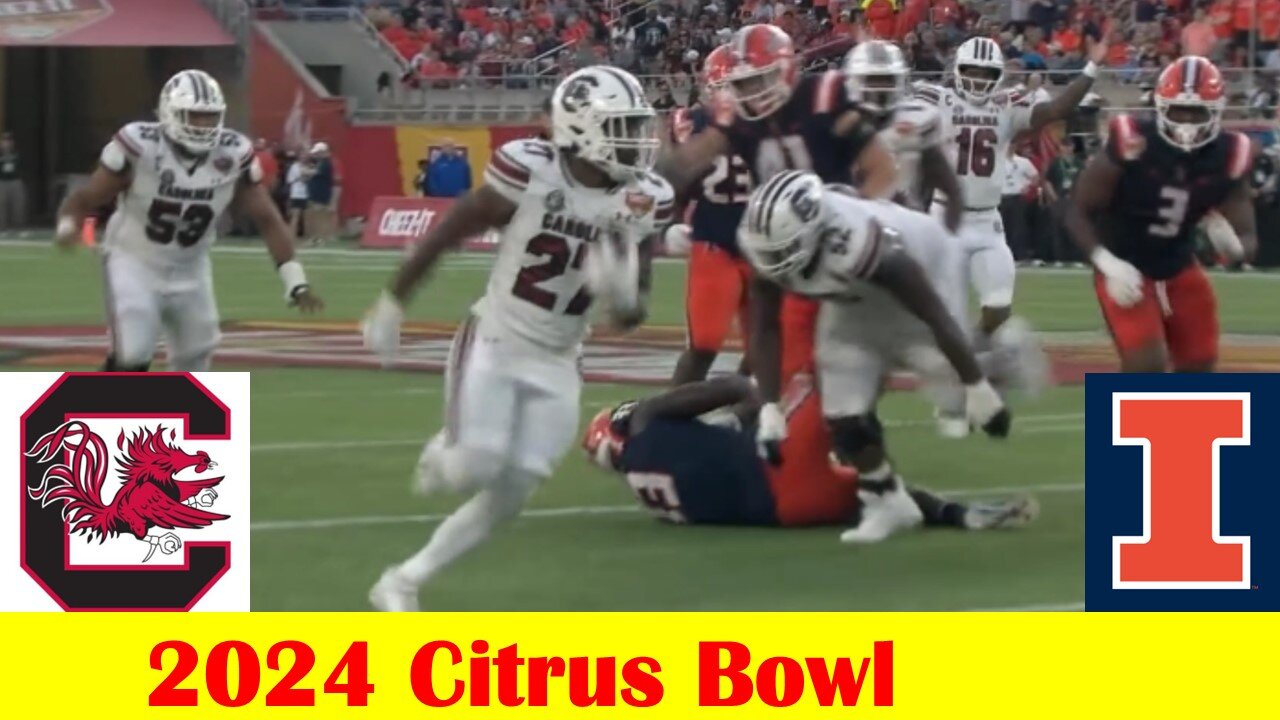 #20 Illinois vs #15 South Carolina Football Game Highlights, 2024 Citrus Bowl