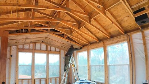 Beginning Ceiling Insulation Install