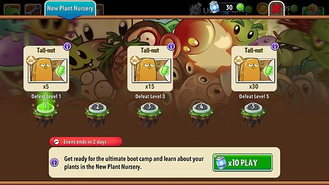 Plants vs Zombies 2 - Plant Nursery - Tall-Nut - December 2024 / January 2025