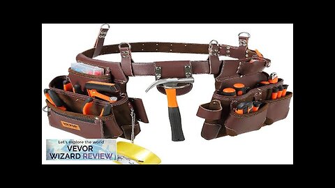 VEVOR Tool Belt 22 Pockets Adjust from 29 Inches to 54 Inches Review