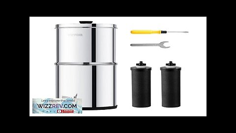 VEVOR 2.25G Gravity-fed Water Filter Countertop System Stainless Steel 2 Filters Review