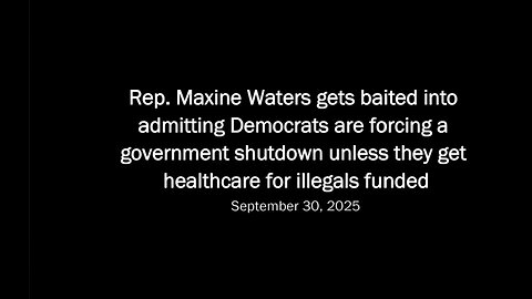 Maxine Waters has mental break down exposing illegals health care