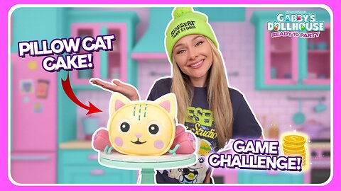 Pillow Cat Cake Challenge! (Gabby's Dollhouse Ready to Party)