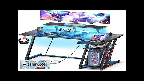 MOTPK Small Gaming Desk with LED Lights & Power Outlets 39 Inch Review