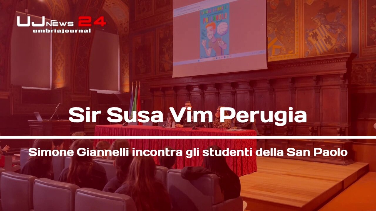 Sir Susa Vim Perugia Simone Giannelli incontra gli studenti della San Paolo