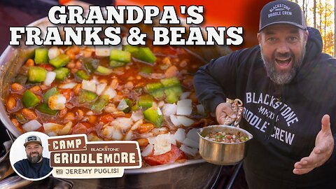 Franks and Beans on the Blackstone Camping Griddle