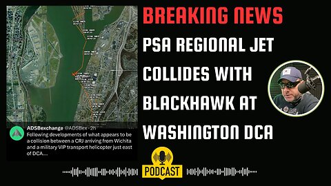 Crash Footage of PSA Regional Jet Colliding with BlackHawk #blackhawkhelicopter #psa